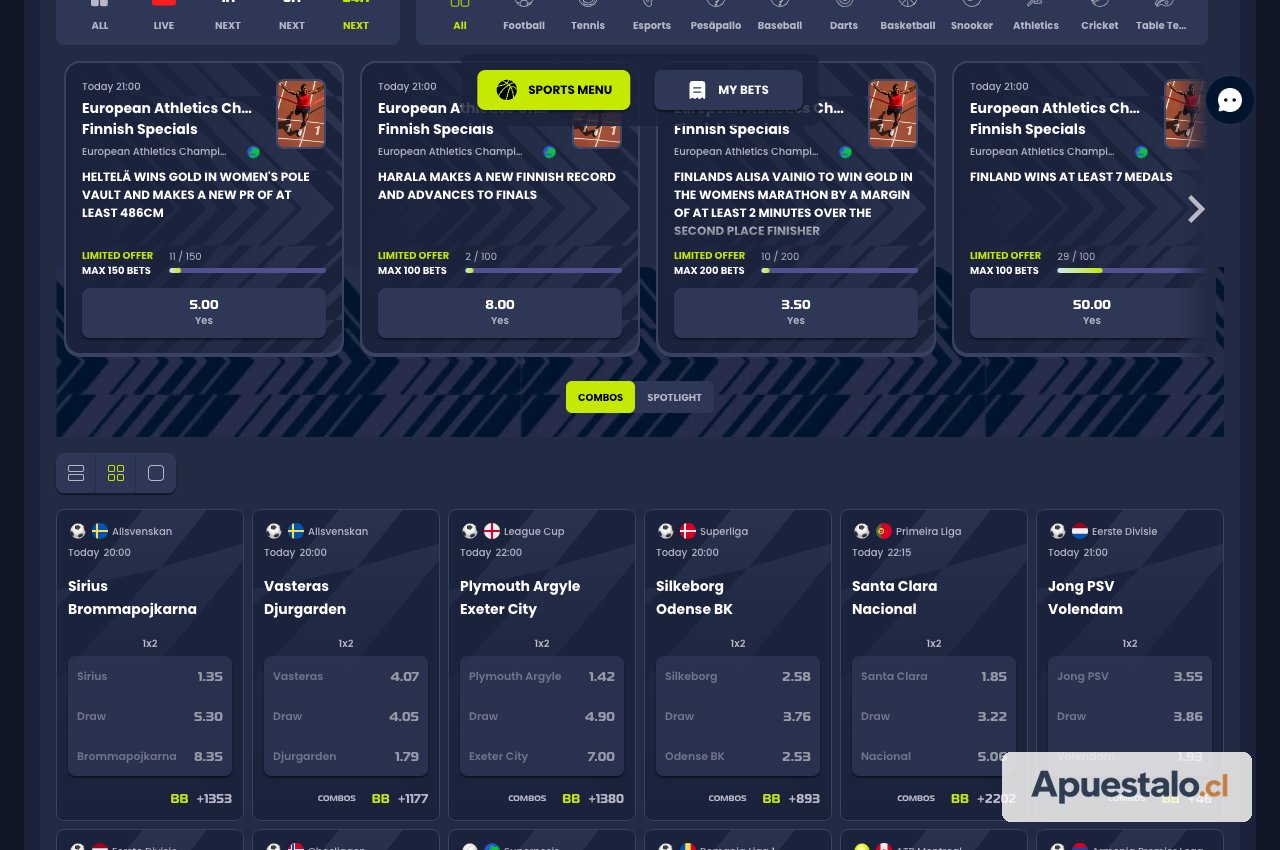 Captura de promociones en Epicbet